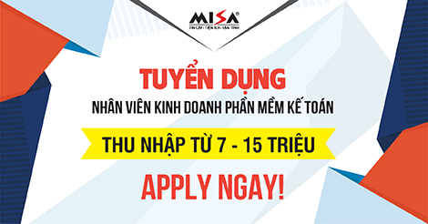 [Hà Nội] Tuyển dụng Nhân viên kinh doanh phần mềm kế toán MISA