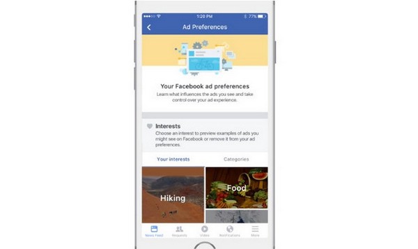 Facebook sẽ cho người dùng lựa chọn quảng cáo xuất hiện