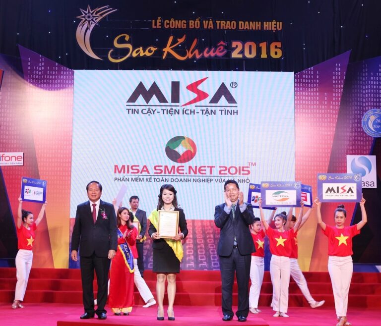 MISA SME.NET 2015 và MISA Mimosa.NET 2014  đón nhận Danh hiệu Sao Khuê 2016