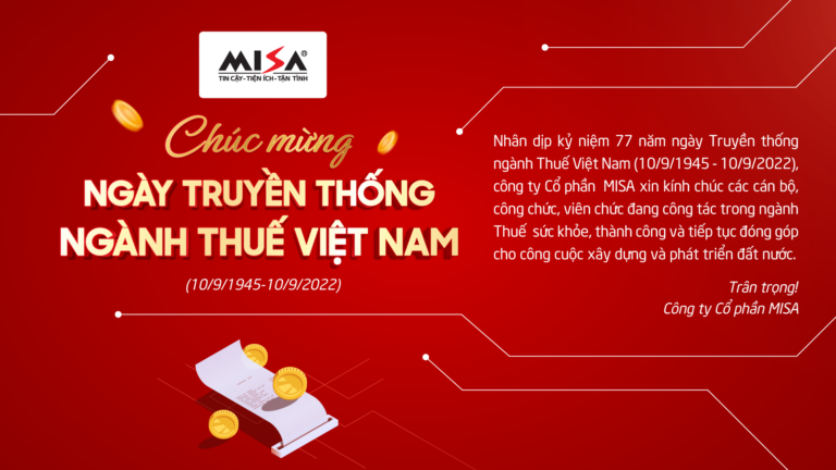 MISA chúc mừng ngày truyền thống ngành Thuế Việt Nam